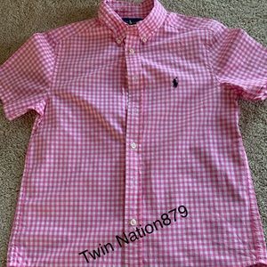 Boys Pink Button Down